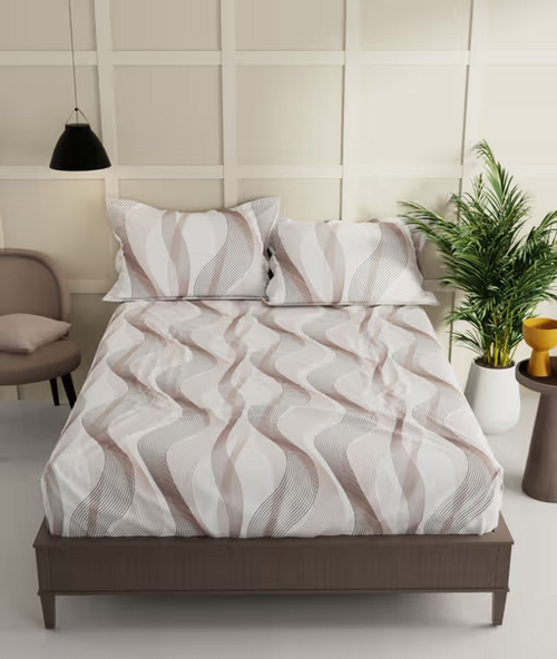 Signature Sateen 300 TC Fitted Sheet  (Size-DOUBLE)